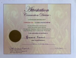 Attestation formation Connexion Divine. Monique Lapointe